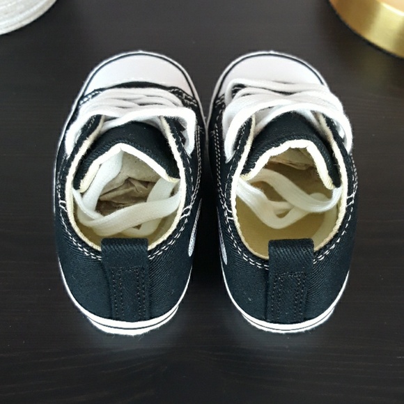 🆕️SALE❗NWB Converse Black Baby Shoes/Soft Bottoms - Picture 6 of 7